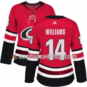 Adidas Maillot de Hockey Carolina Hurricanes Justin Williams 14 2017-2018 Rouge Authentic - Femme